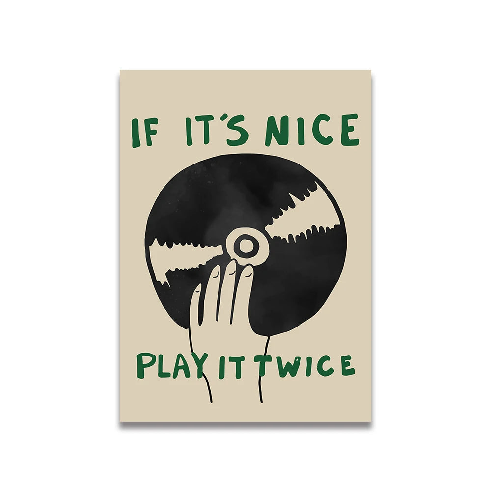 Simplicity Vintage Pink Cartoon Print Canvas Posters Wall Art Poster Home Decor Canvas Print Painting Living Room Bedroom Decor Quick Pick Grocers